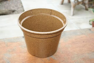 Biodegradable pots.